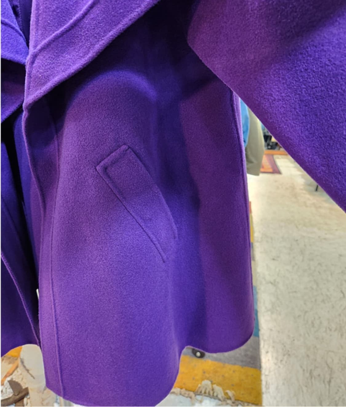 NINA RICCI 니나리치 바이올렛 울 빅 카라 오버핏 코트 상품이미지6