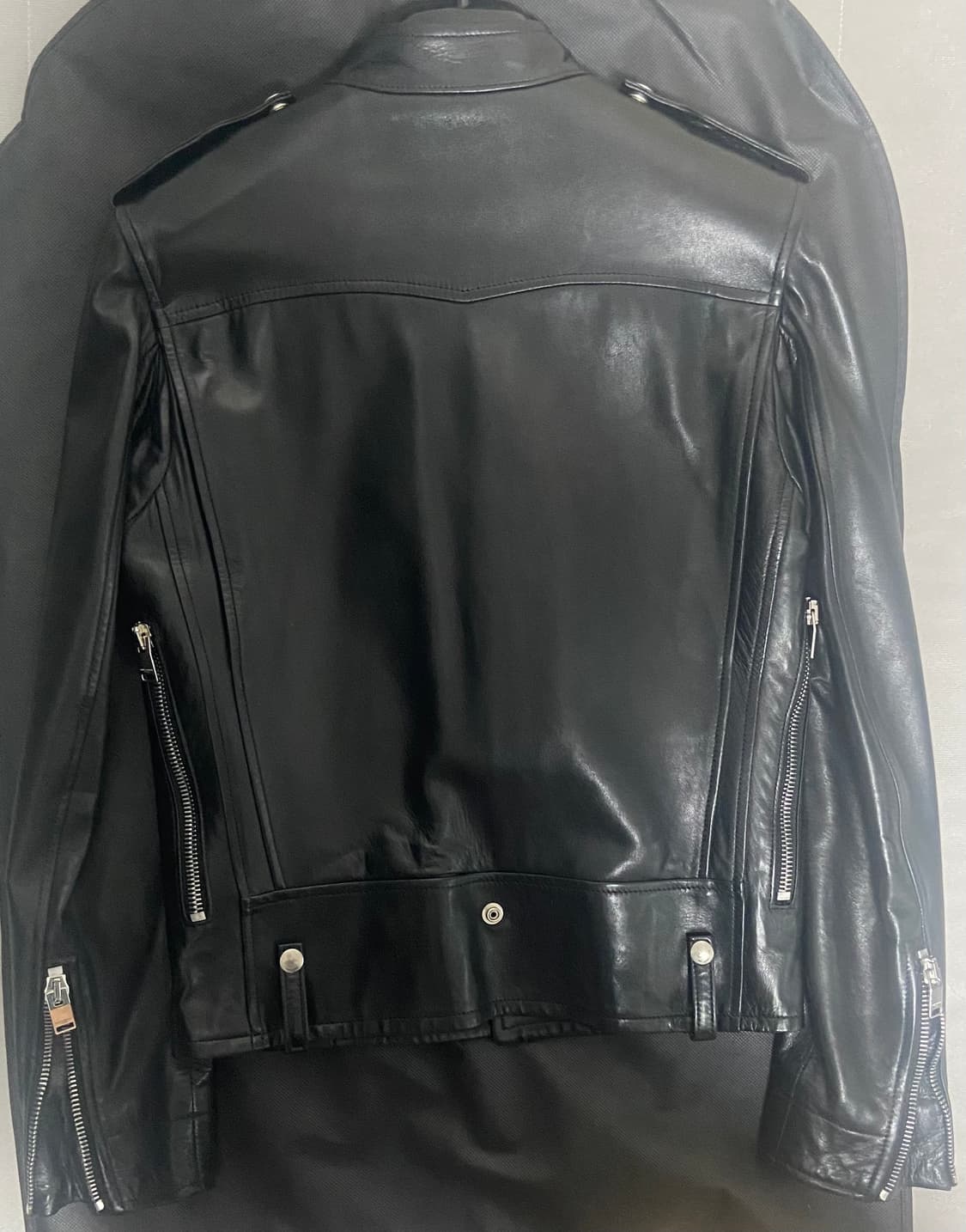 생로랑 에디시즌 더블 라이더 가죽자켓 46 레더자켓 상품이미지7