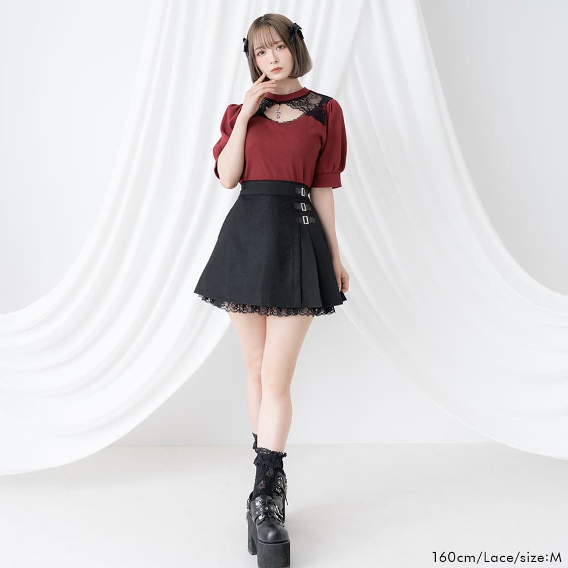 디마럽 사이드 플리츠 스커트 상품이미지6