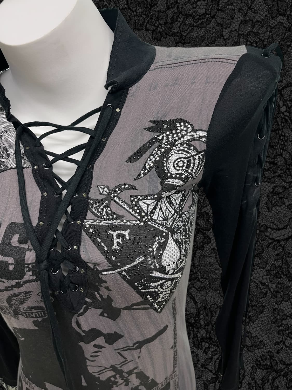 ‘SALVAGE' lace detail corset sleeve 상품이미지5