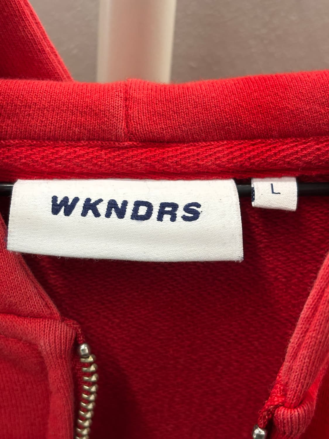 위캔더스 레드 후드집업 L 상품이미지4