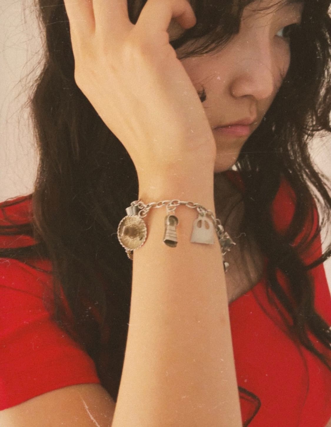 1980s 영국 빈티지 925 실버 체인 브레이슬릿 상품이미지5