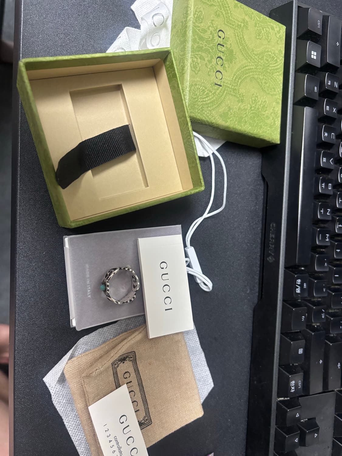 구찌 더블 G 자개반지 플라워링 (18호) 상품이미지1