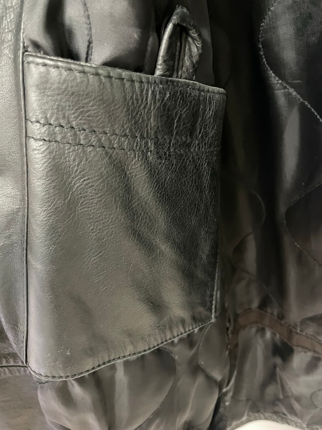 (XL) 90s 빈티지 올드갭 레더 카코트 블랙 상품이미지8