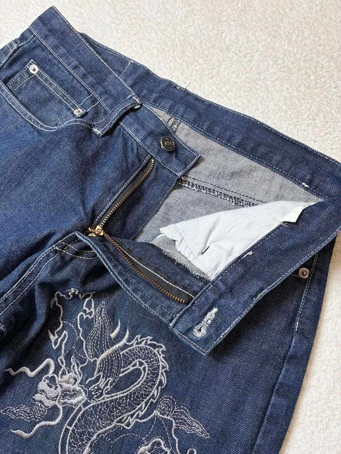 오사카 재팬 오리지널 오리엔탈 자수 데님 팬츠 PN6393 상품이미지3
