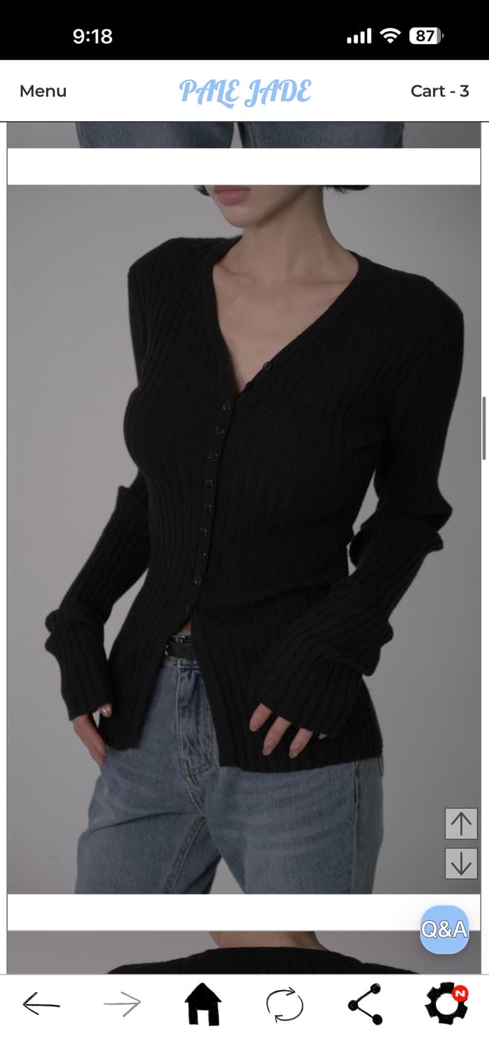 페일제이드 Mag Cardi Open Hem Long Ver 아이보리 상품이미지3