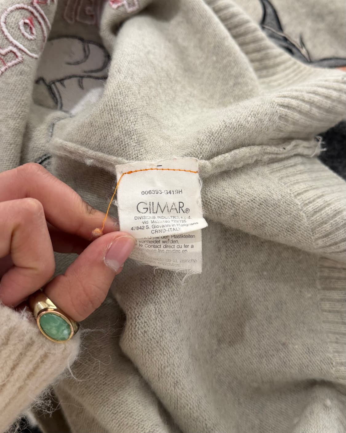 아이스버그 그레이 버진울 톰앤제리 니트 상품이미지8