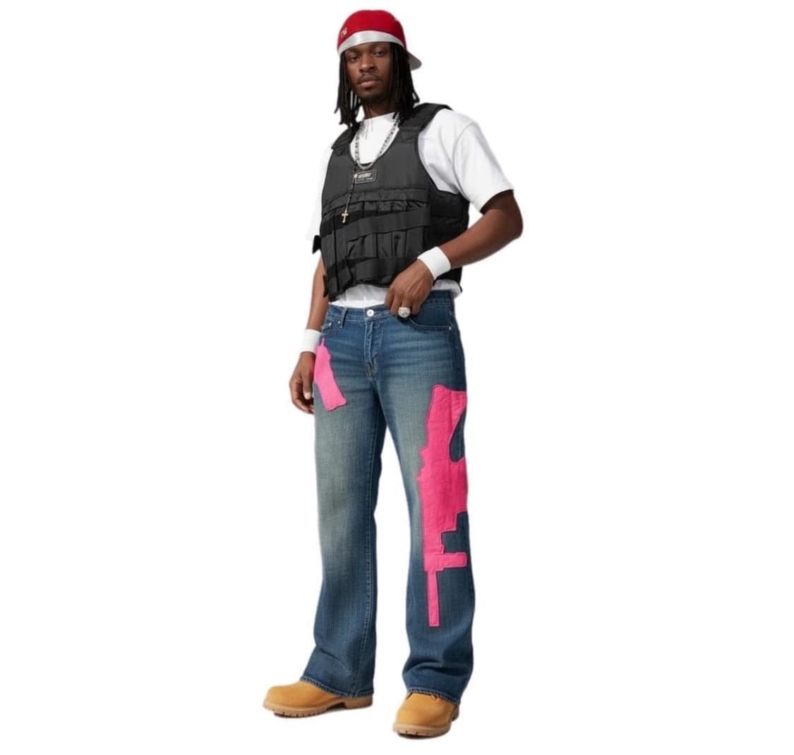 커스텀 핑크컬러 웨폰 패치 빈티지 플레이어진 상품이미지1