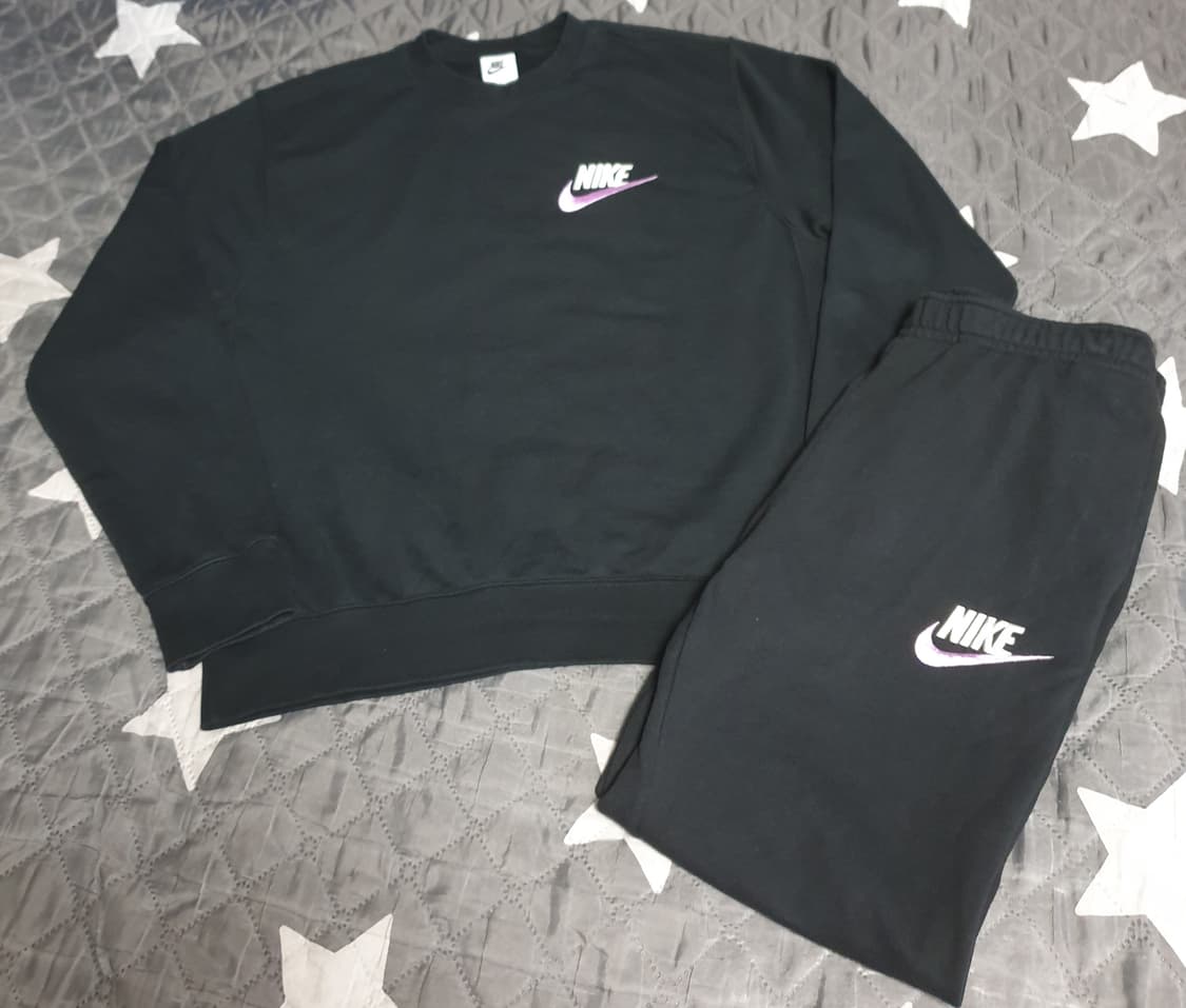 나이키 프렌치테리 풀오버 퍼플스우시 빅로고 스웨트 셋업 (XL) 상품이미지1