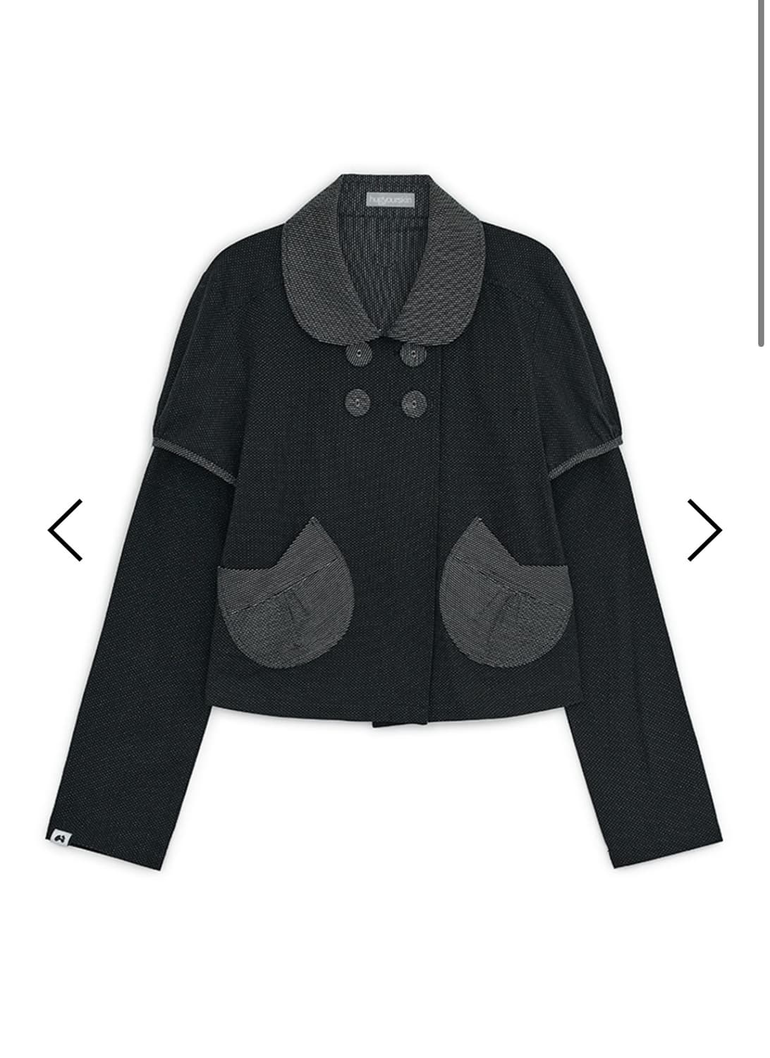 허그유어스킨 Detachable round jacket (Black) 상품이미지1