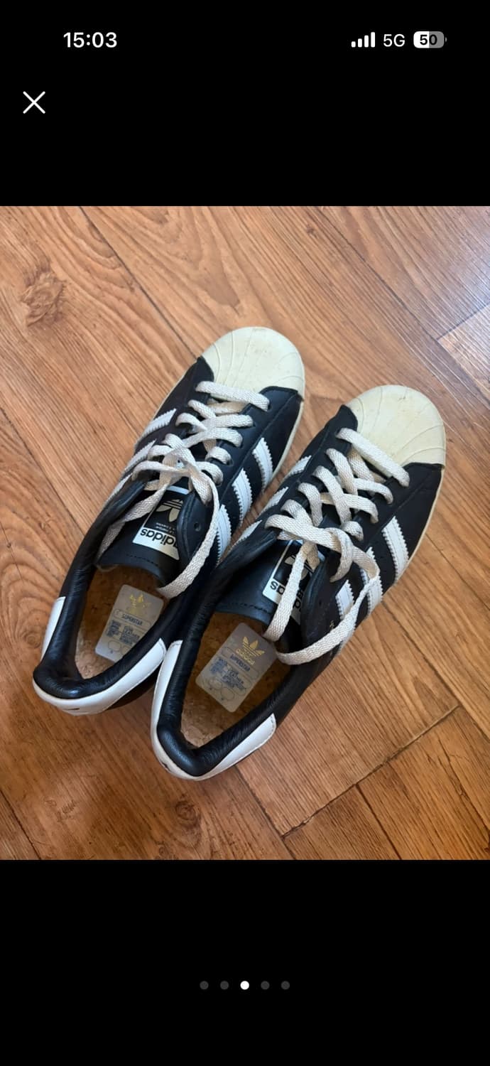 아디다스(Adidas) 슈퍼스타 프리미엄 블랙 화이트 상품이미지1