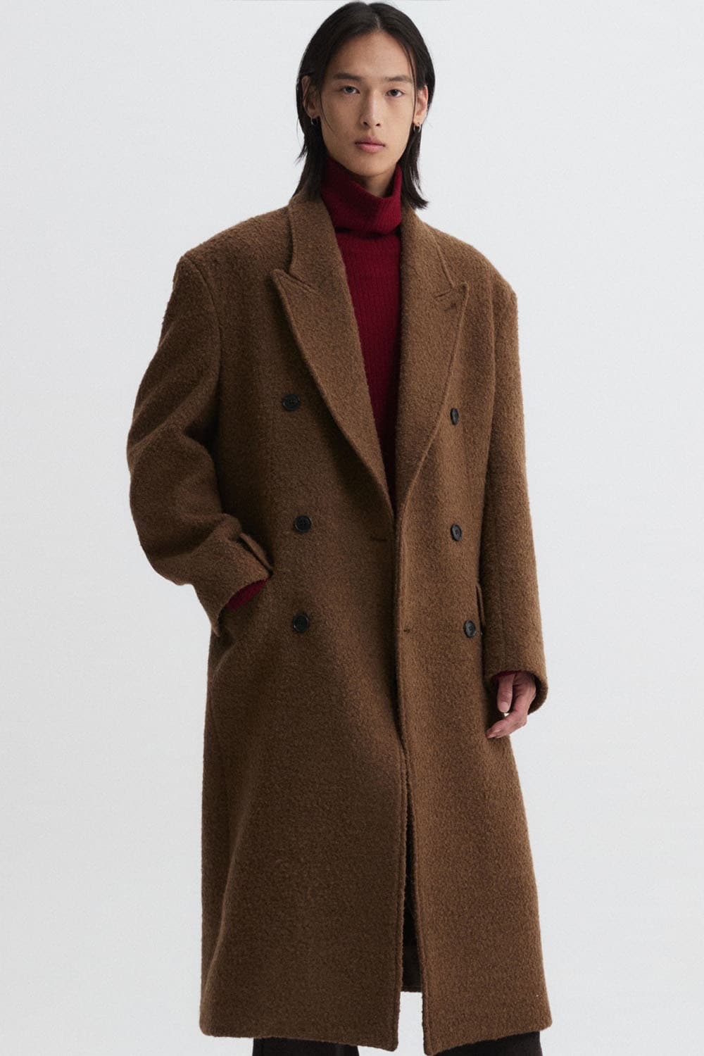 25fw dnsr 디앤에스알 울 알파카 더블 코트 L 상품이미지1