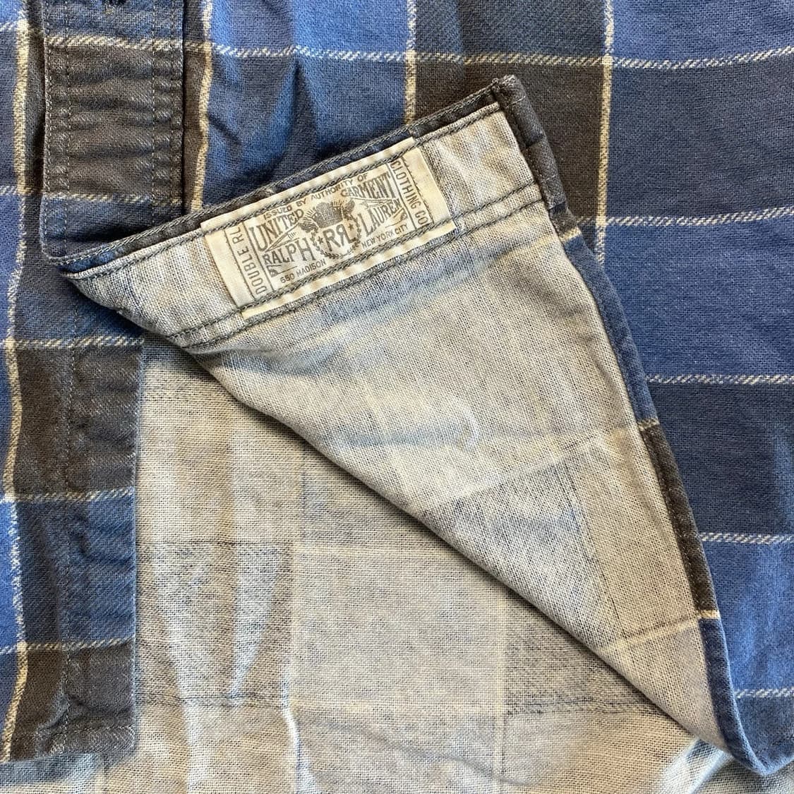 RRL 더블알엘 플래드 브러시 워크셔츠 블루 상품이미지5