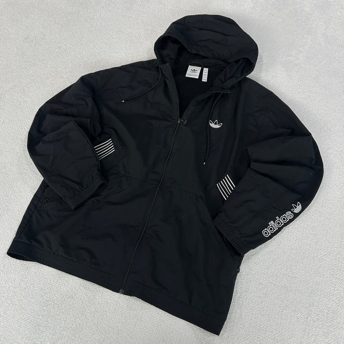 아디다스 블랙 후드 바람막이 자켓 3XL 상품이미지1