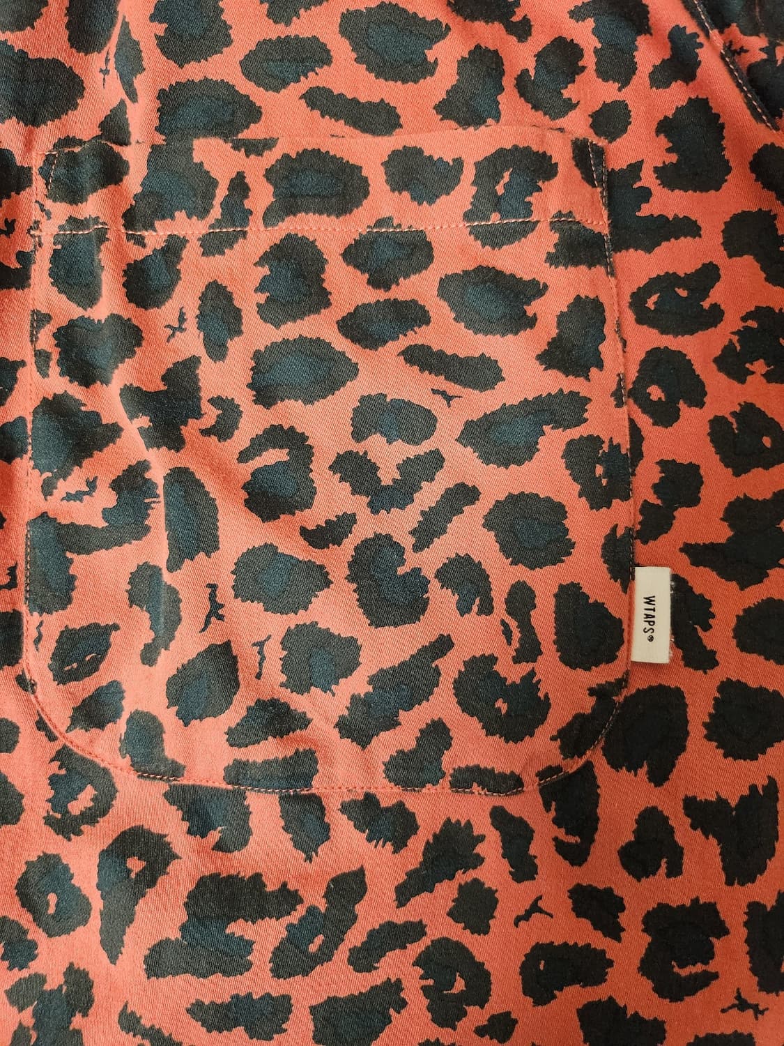 더블탭스WTAPS/레오파드 프린트 버건디 셔츠/4size(XL) 상품이미지4