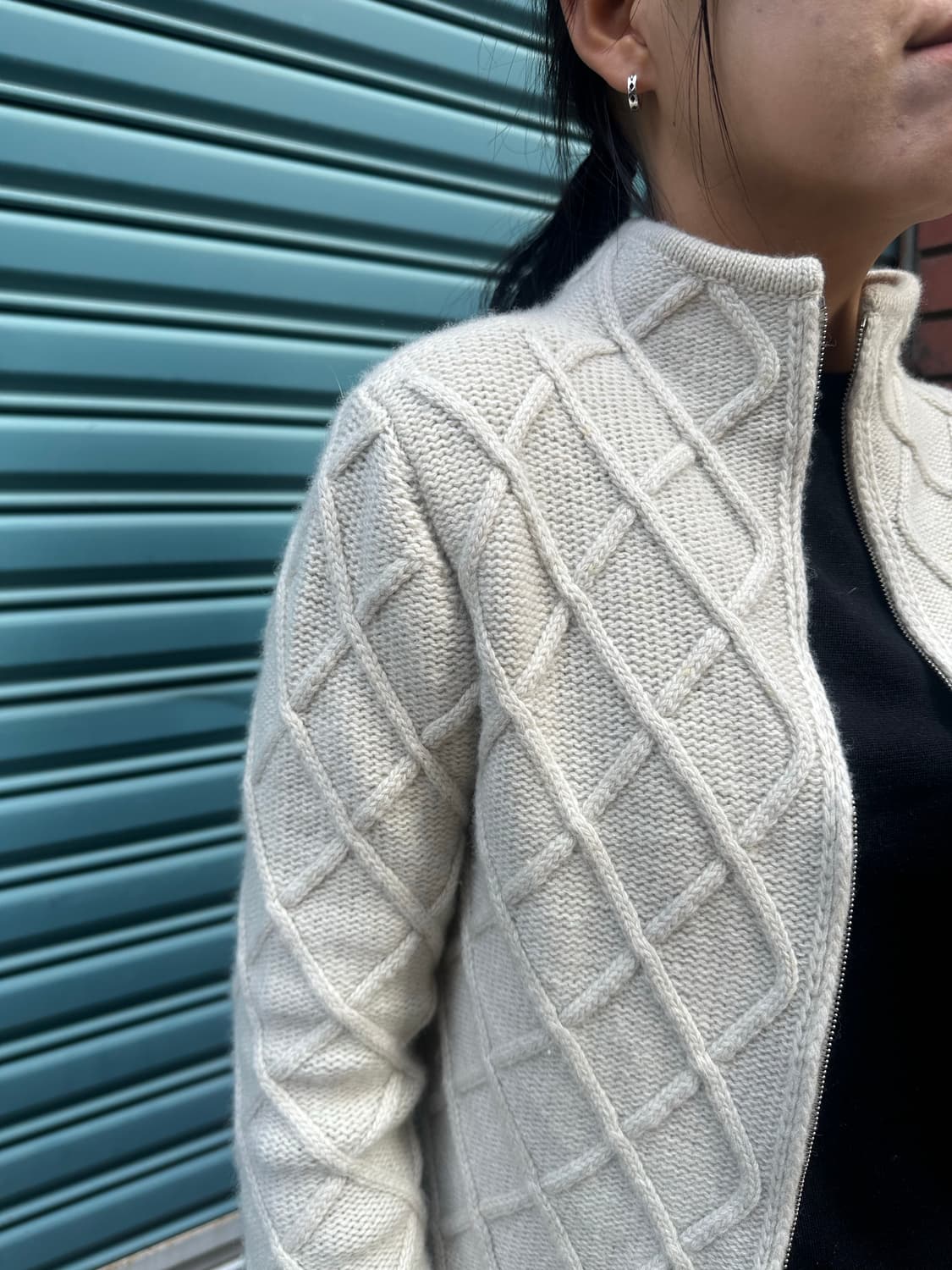 Max Mara pattern detail knit zip-up 상품이미지3