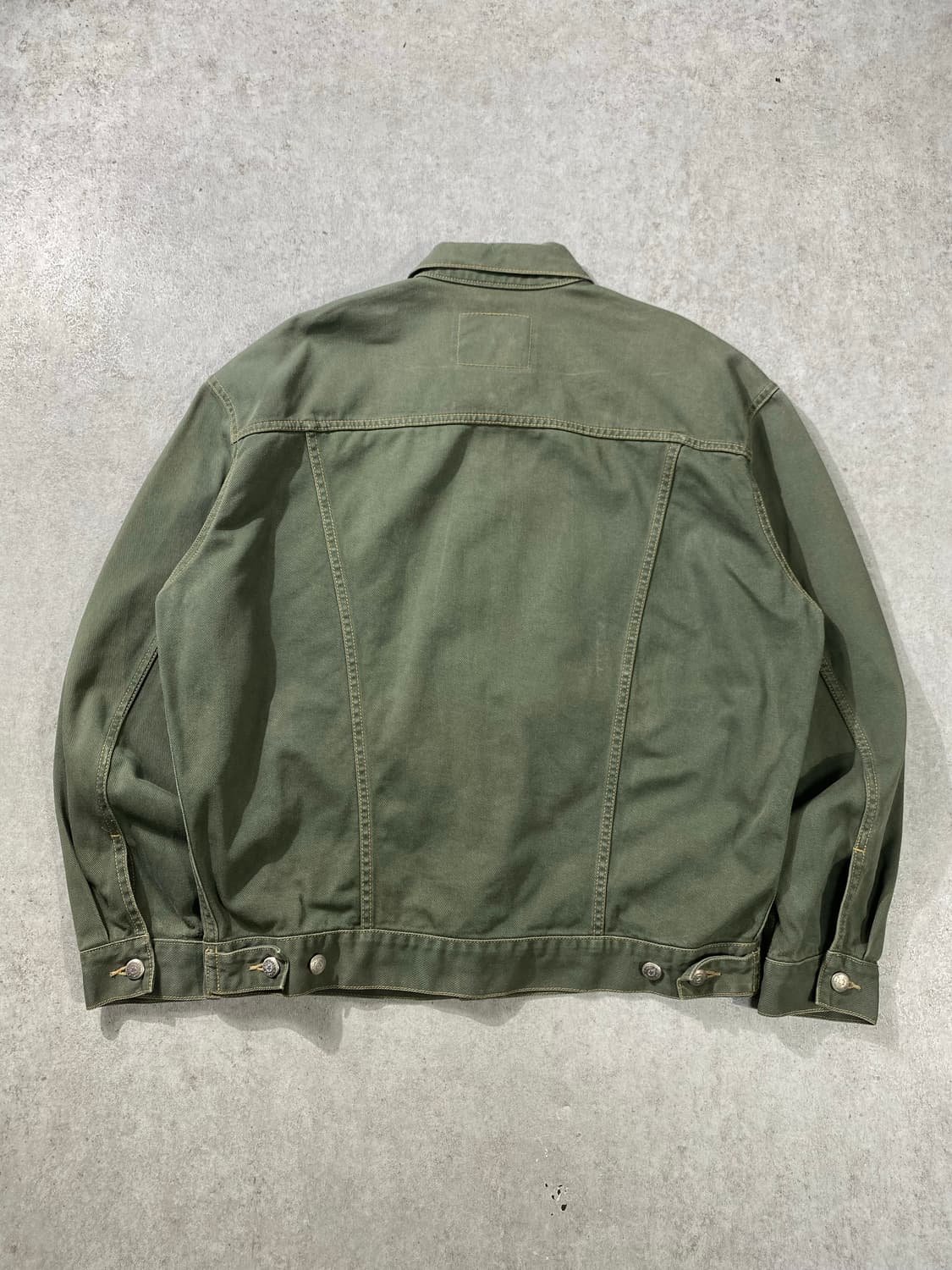 [100] 00s Levi's 리바이스 블랙탭 그린워시드 데님자켓 상품이미지5