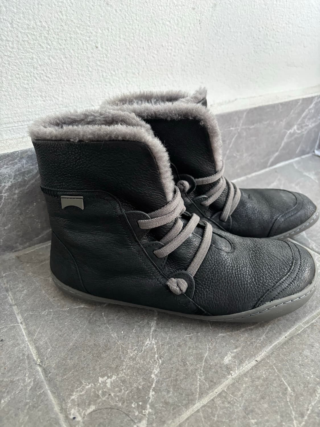 캠퍼 레더 털 부츠 37(240) 상품이미지2