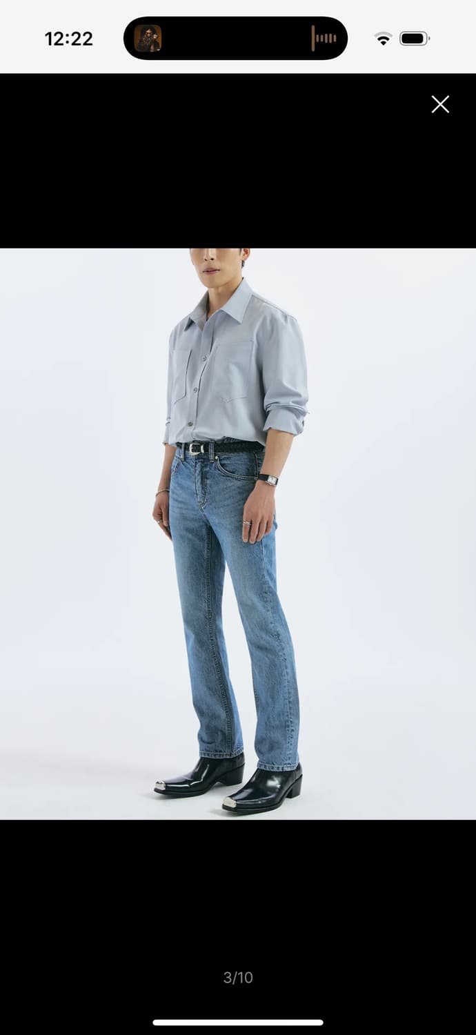 엘무드 테리 워시드 데님팬츠 상품이미지1