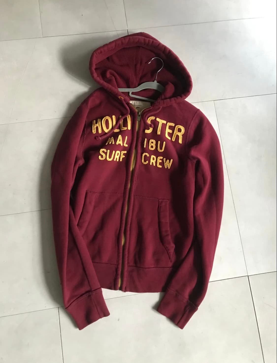 홀리스터 버건디 후드집업 상품이미지3