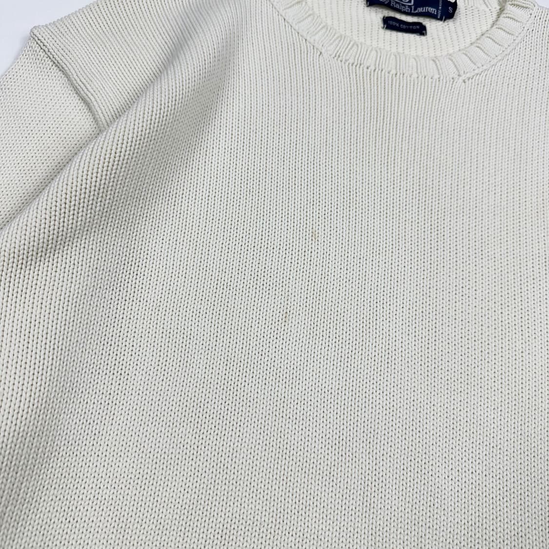 폴로 랄프로렌 포니 화이트 케이블 니트 (S) 상품이미지4