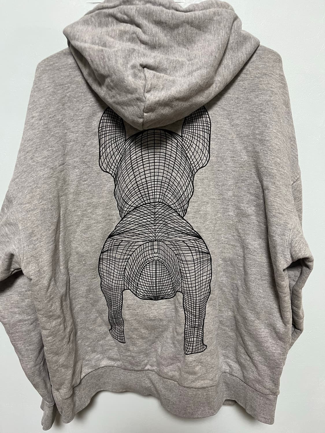 라이프워크 강아지 그래픽 후드티 회색 상품이미지4