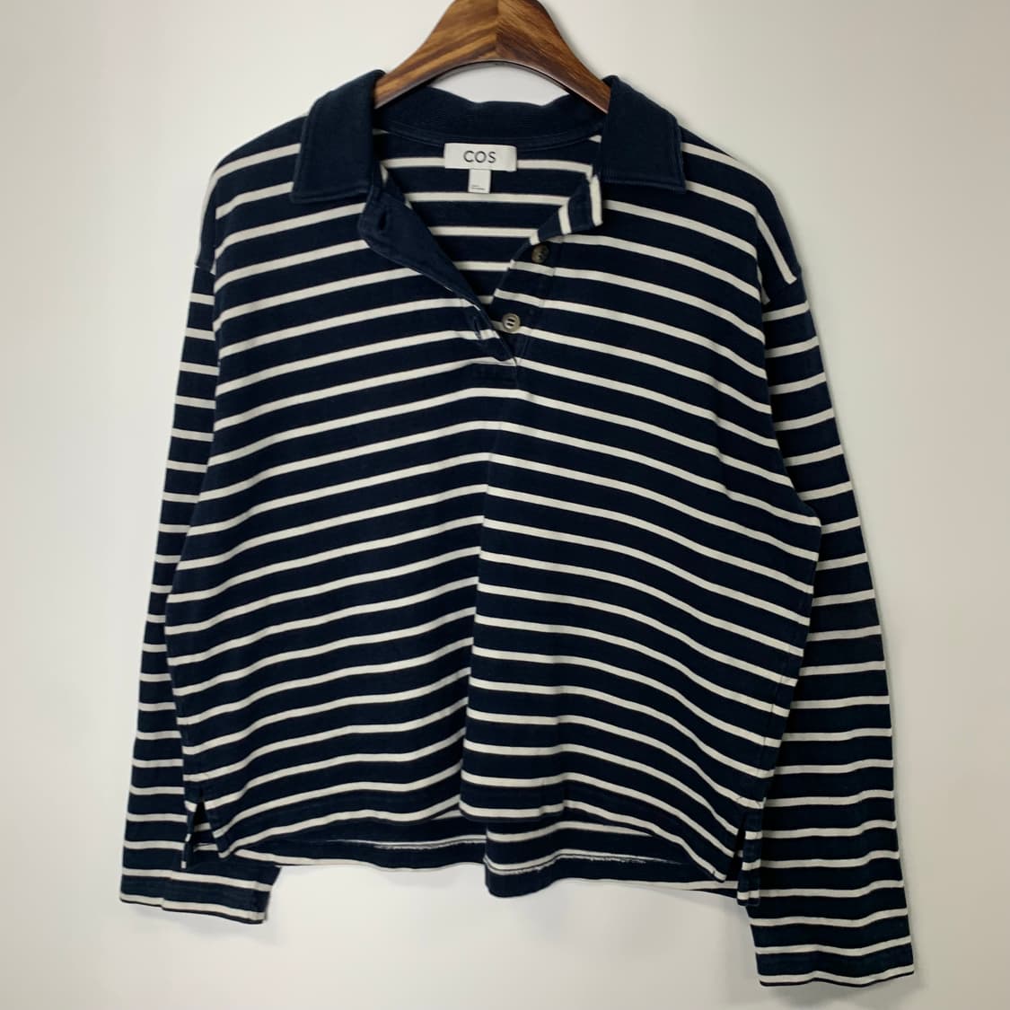 Cos 코스 스트라이프 긴팔 카라 티셔츠 상품이미지2