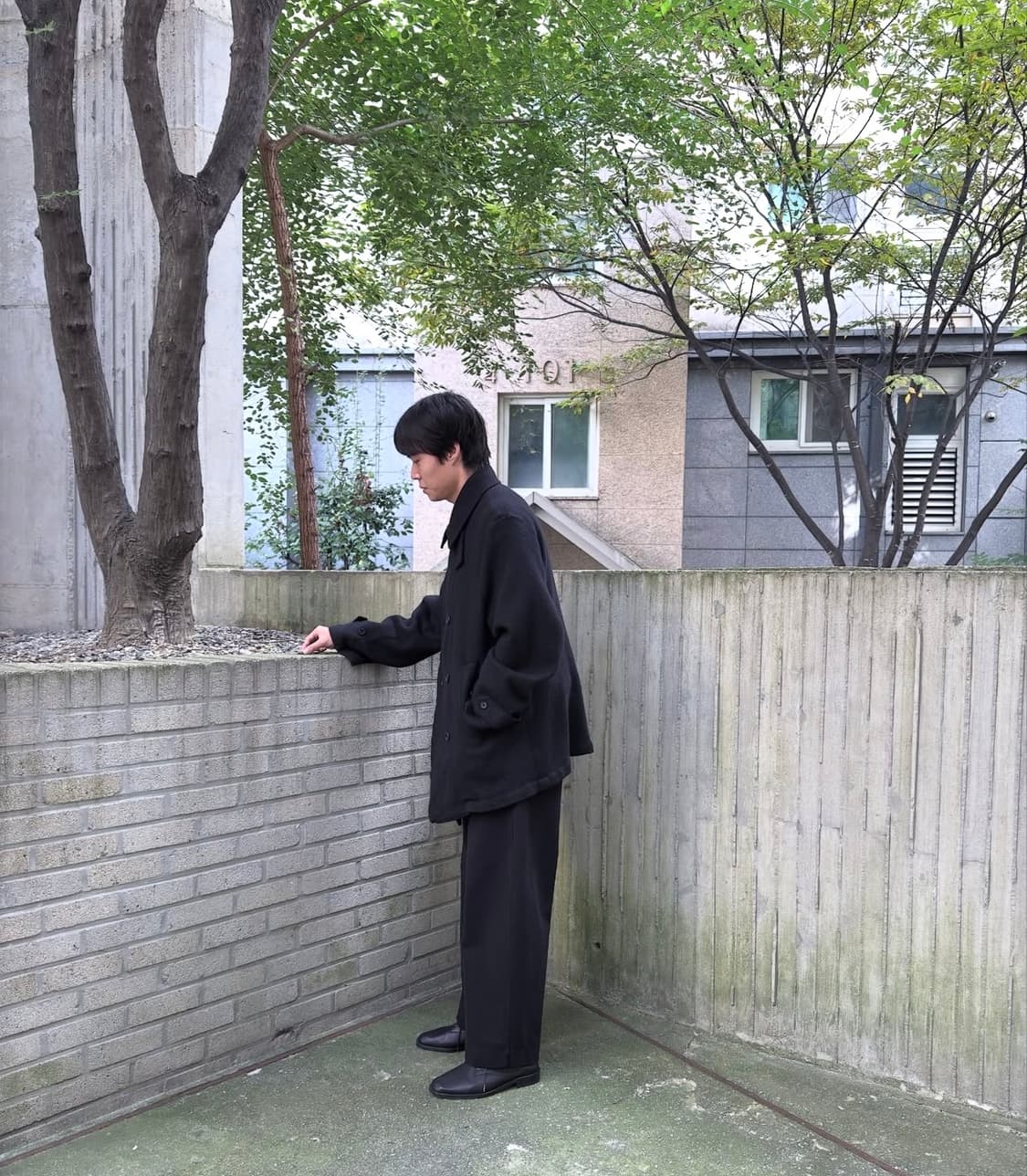 브라운야드 보일드 울 피코트 블랙 4 사이즈 상품이미지3