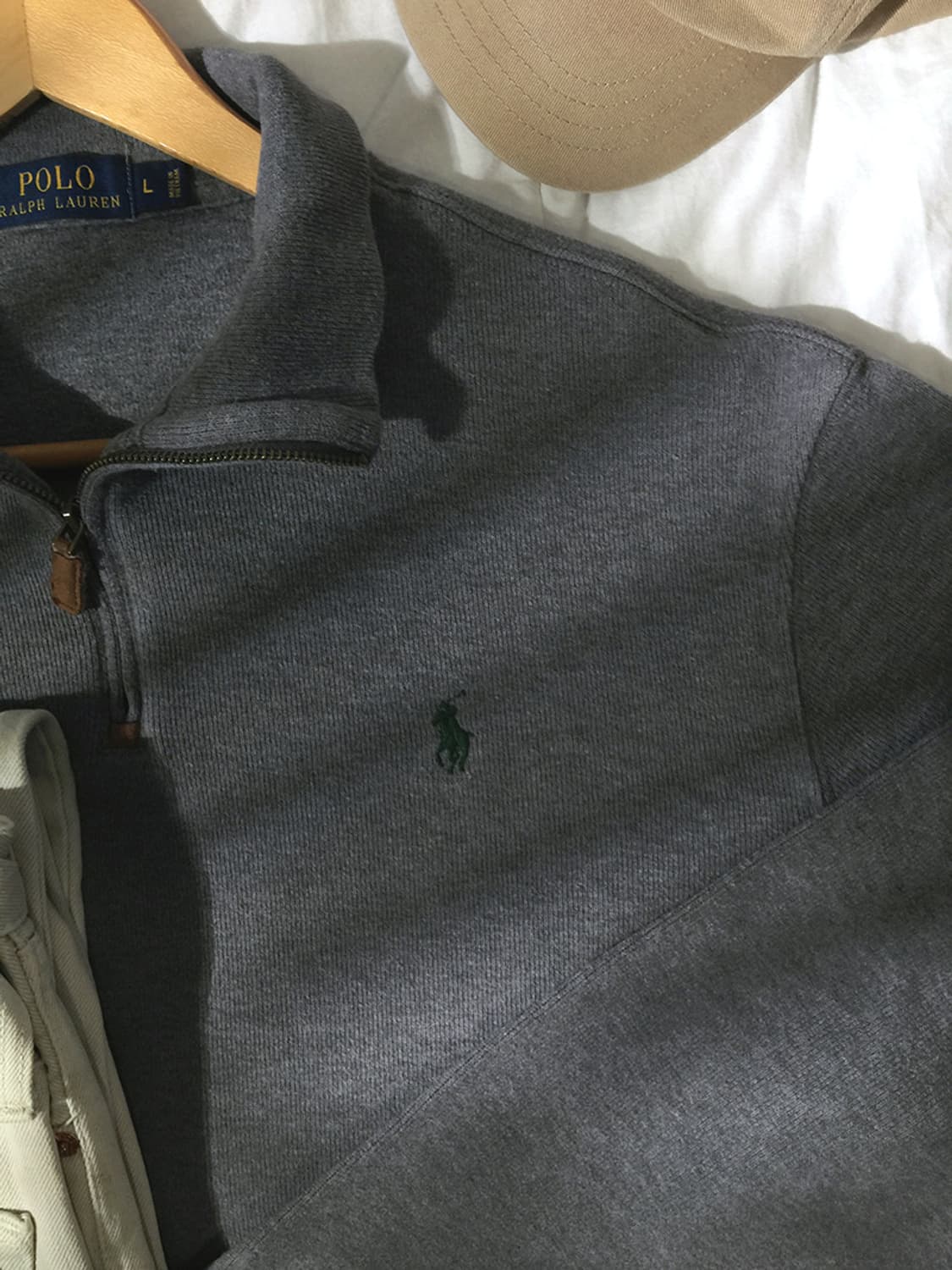 (MAN) 폴로랄프로렌 반집업 스웻맨투맨 L 상품이미지3