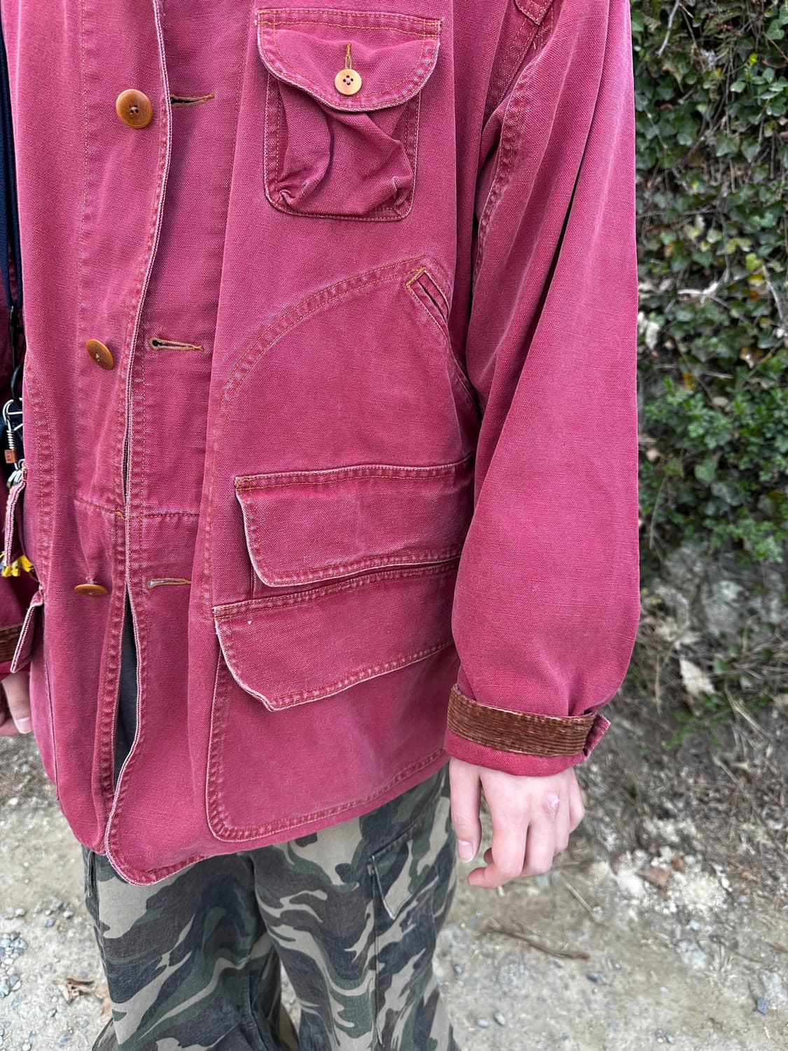 폴로 빈티지 코듀로이 칼라 캔버스 자켓 마젠타 상품이미지6