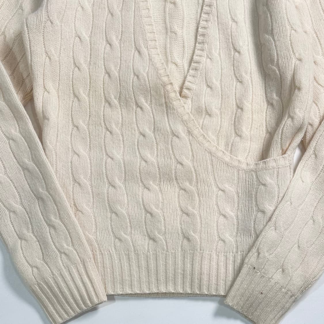 로렌 랄프로렌 캐시미어 블렌드 랩 케이블 니트 상품이미지2