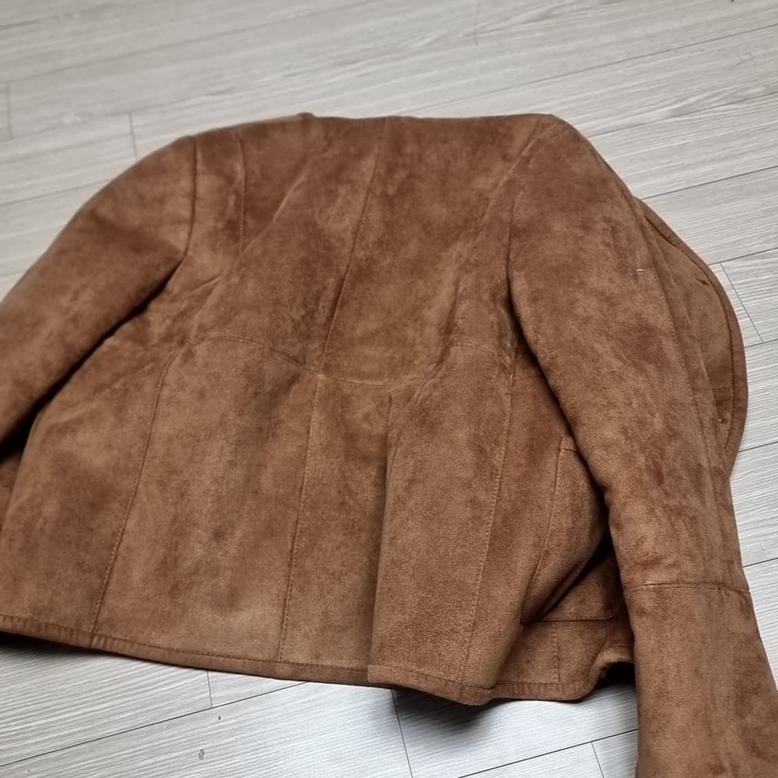 Le 비건스웨이드 브라운 안감 뽀글이 자켓(F) 상품이미지6