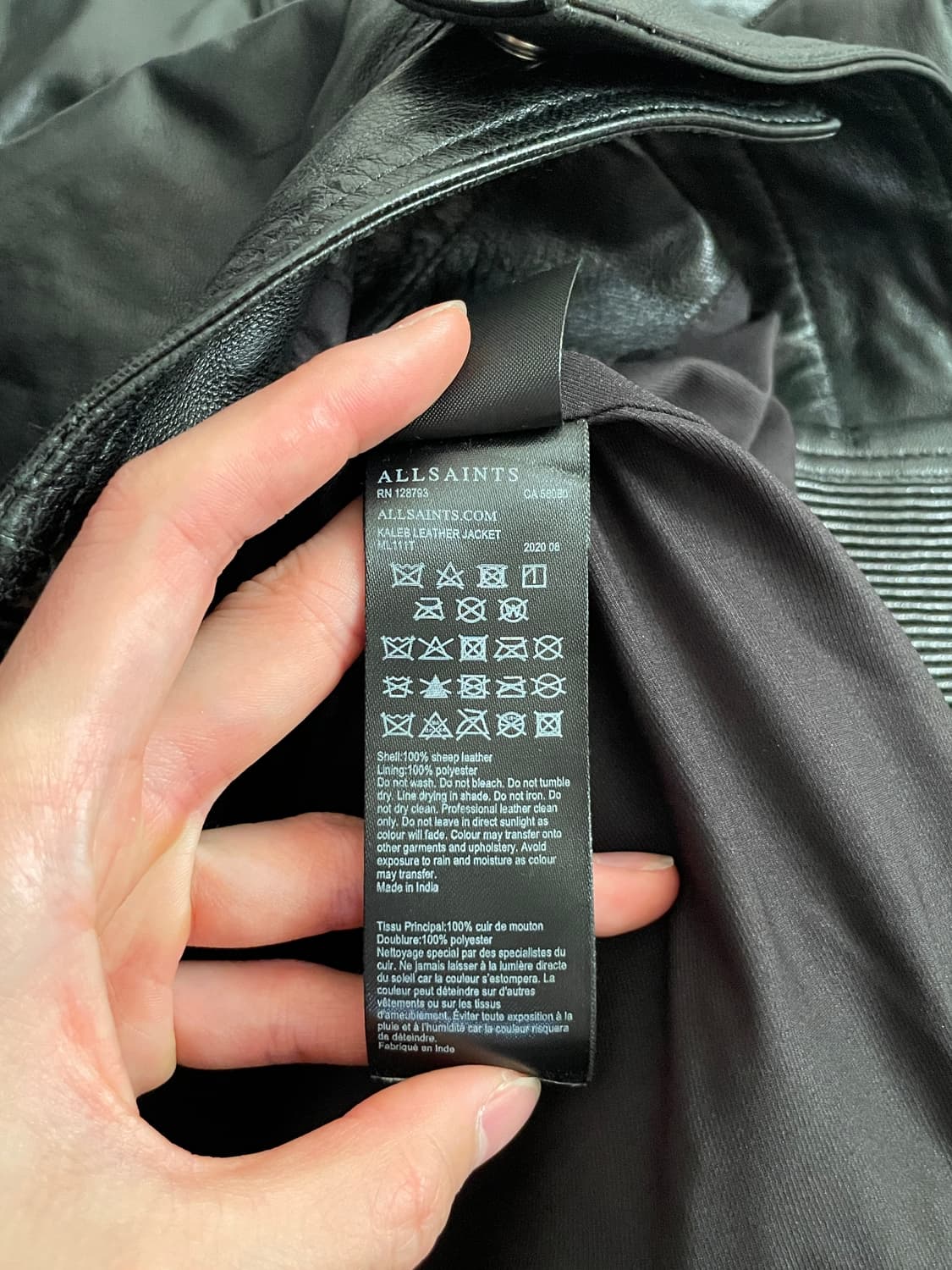 All Saints Kaleb Leather Jacket 상품이미지7