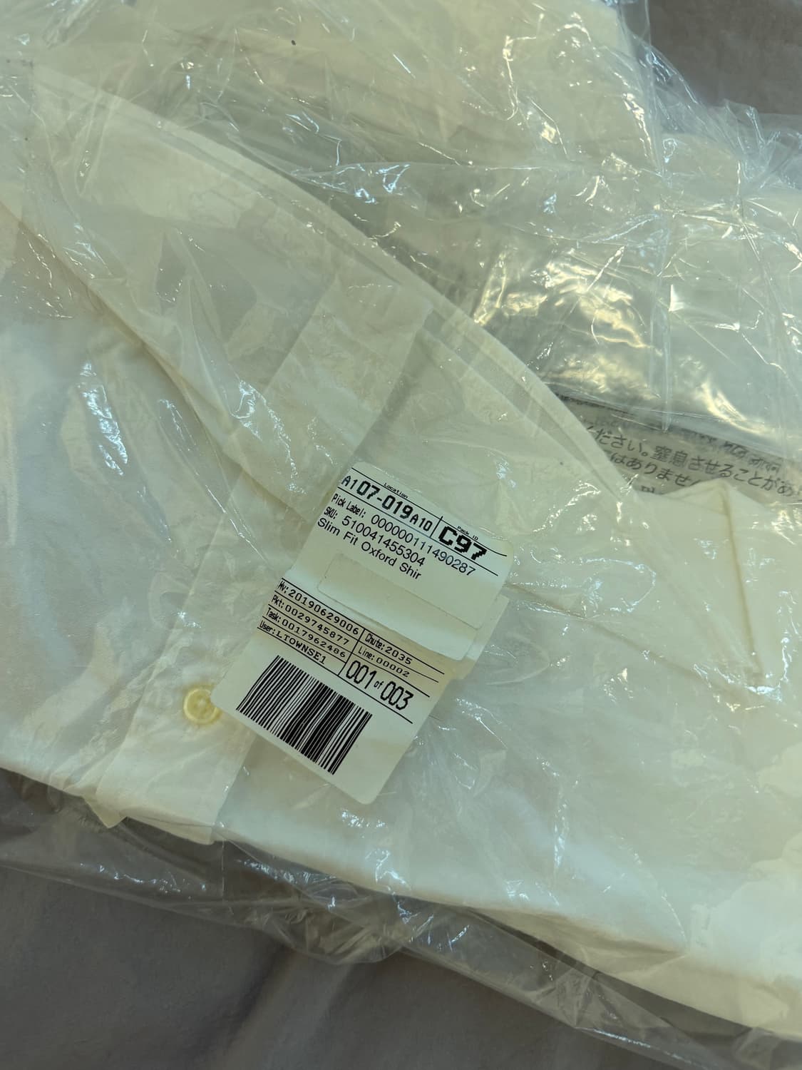 폴로 랄프로렌 옥스포드 셔츠 화이트 슬림핏 L 새제품 상품이미지3