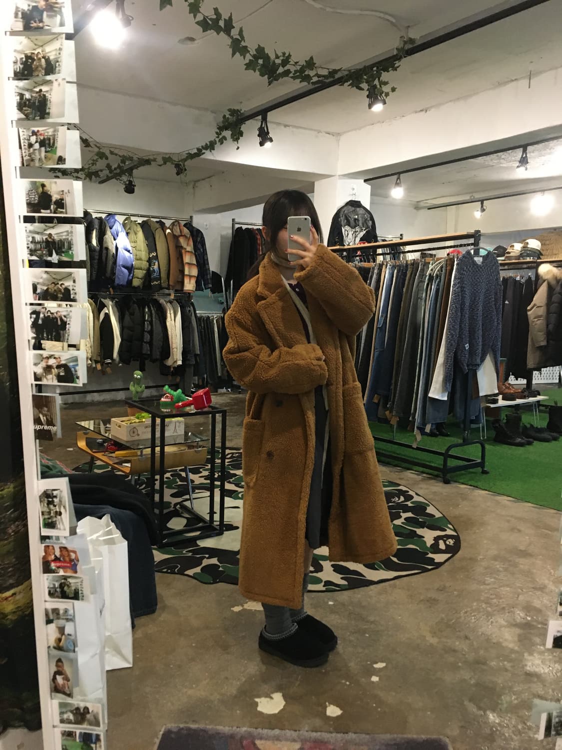 엔더슨벨 포 우먼 테디베어 울 더블 코트 상품이미지3