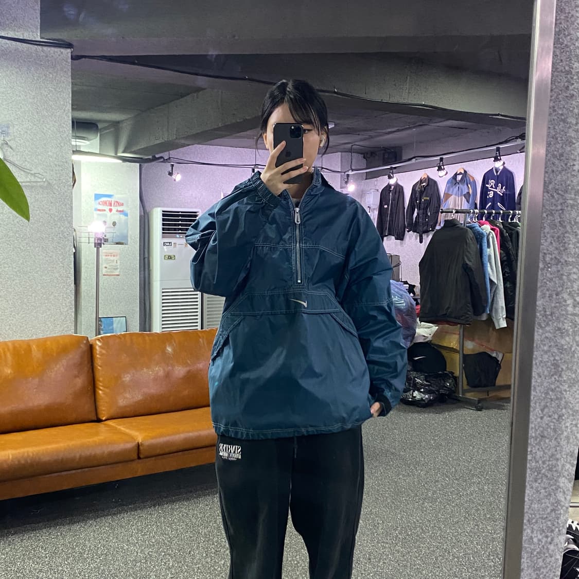 나이키00s 스카치 빅로고 네이비 아노락 B3224  상품이미지1