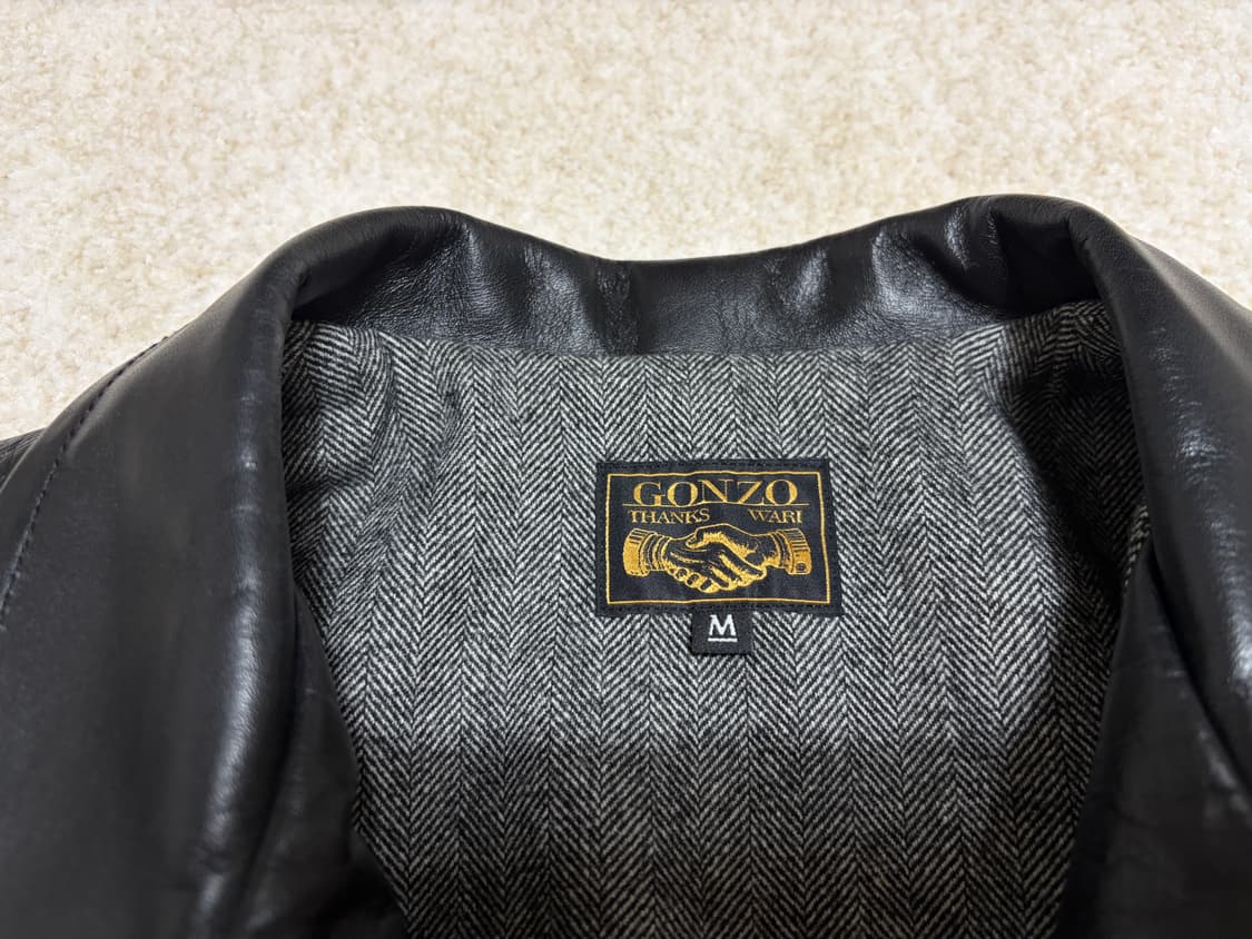 곤조2 가죽자켓 / 곤조티비x아카펠라클로딩 자켓 판매 상품이미지3