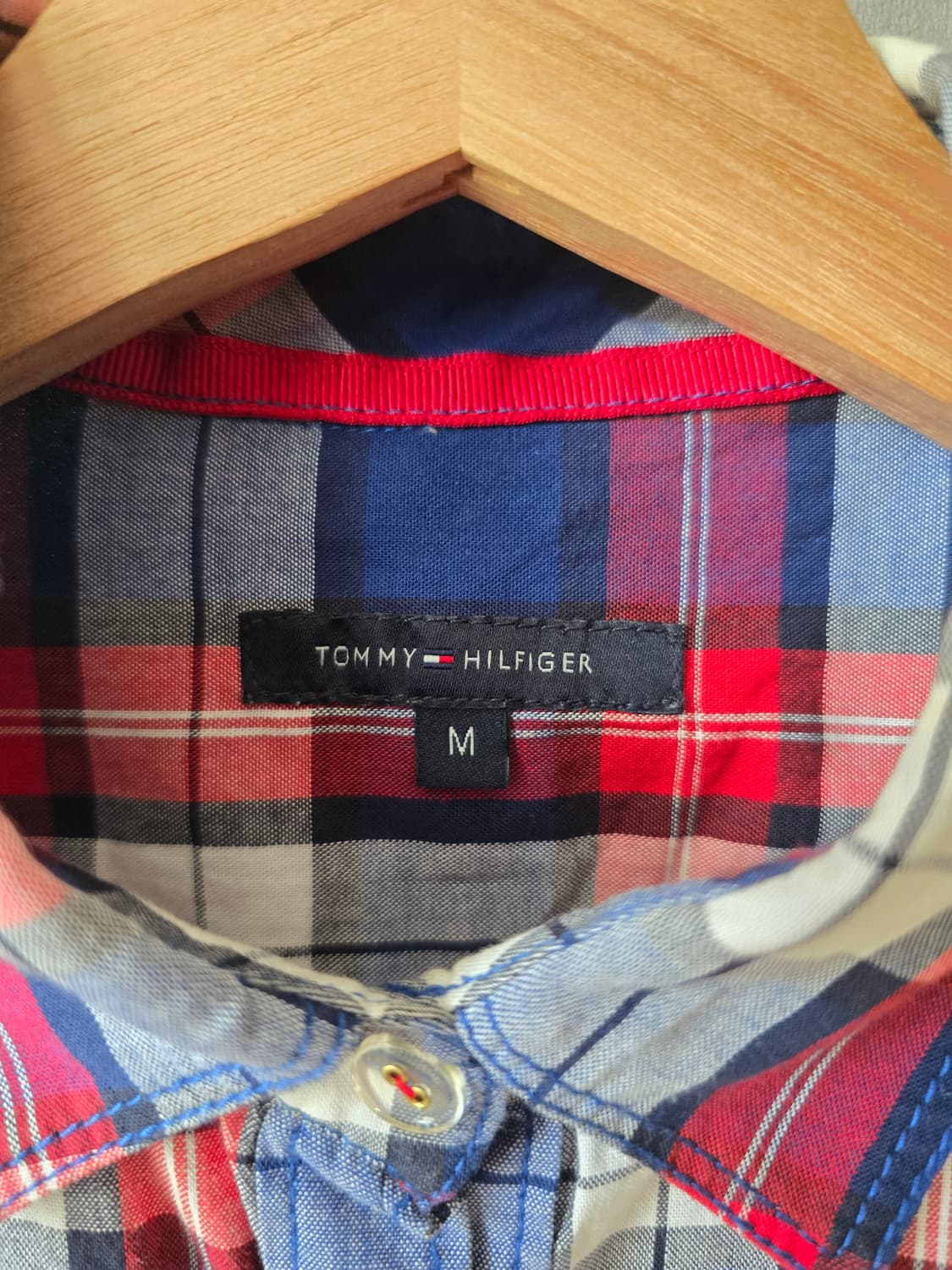 타미힐피거 체크 셔링 롤업 셔츠 상품이미지4