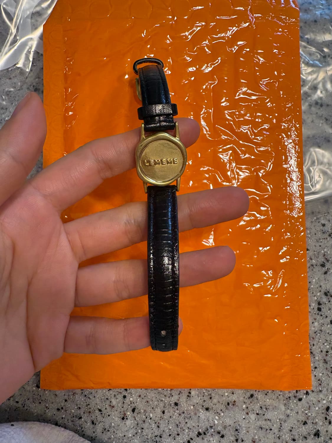 르메메 가죽 팔찌 (블랙) 상품이미지2