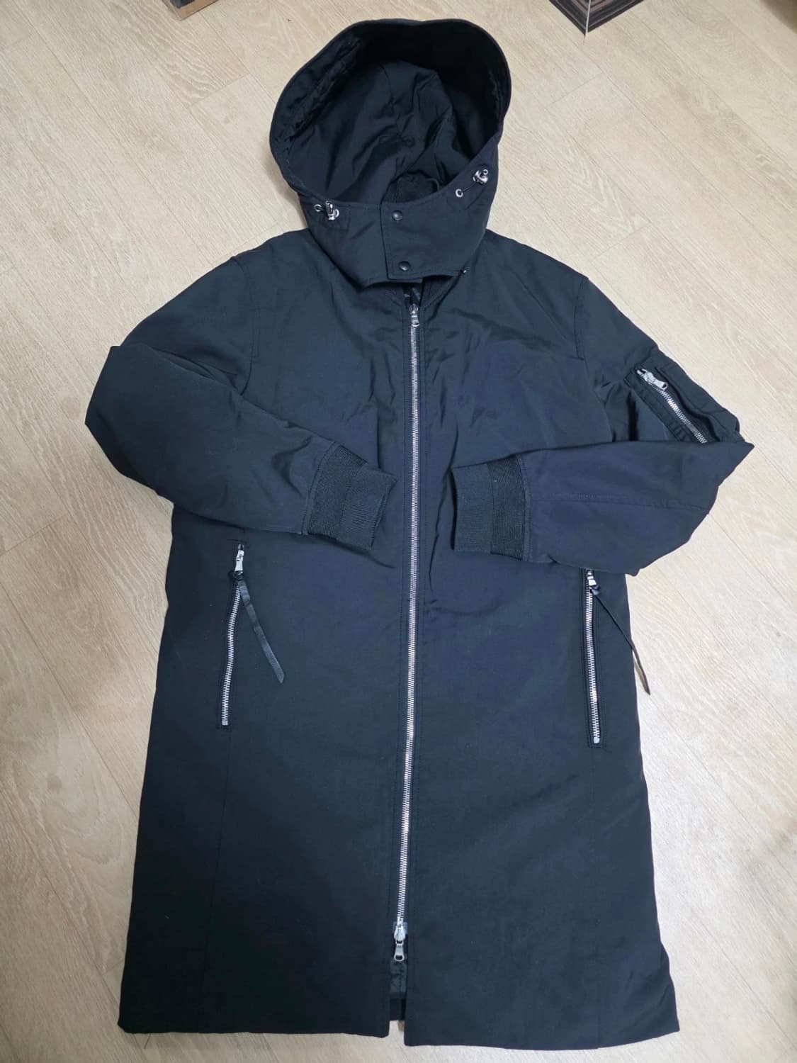 솔리드옴므 패디드 롱 ma-1 자켓 블랙 95 상품이미지2