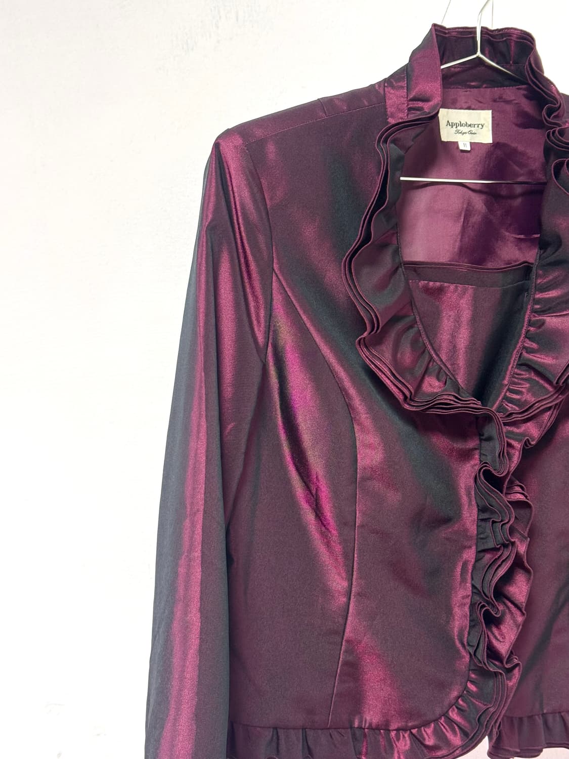 Purple satin jacket  상품이미지3