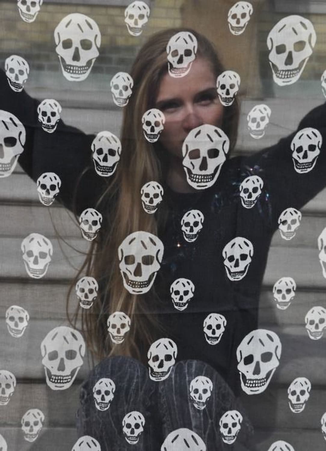 ALEXANDER MCQUEEN Skull Print Scarf 상품이미지8