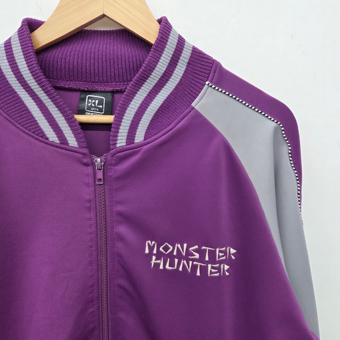 빈티지 퍼플 배색 야구 점퍼 남성XL 상품이미지3