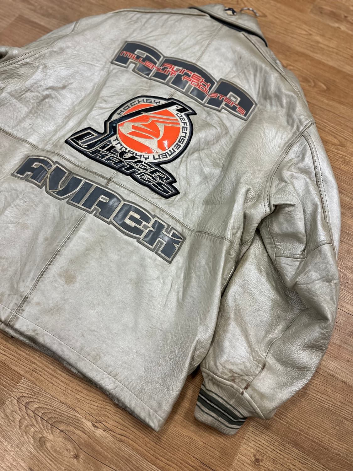 (2XL)아비렉스 오버핏 리얼레더 바시티 상품이미지10