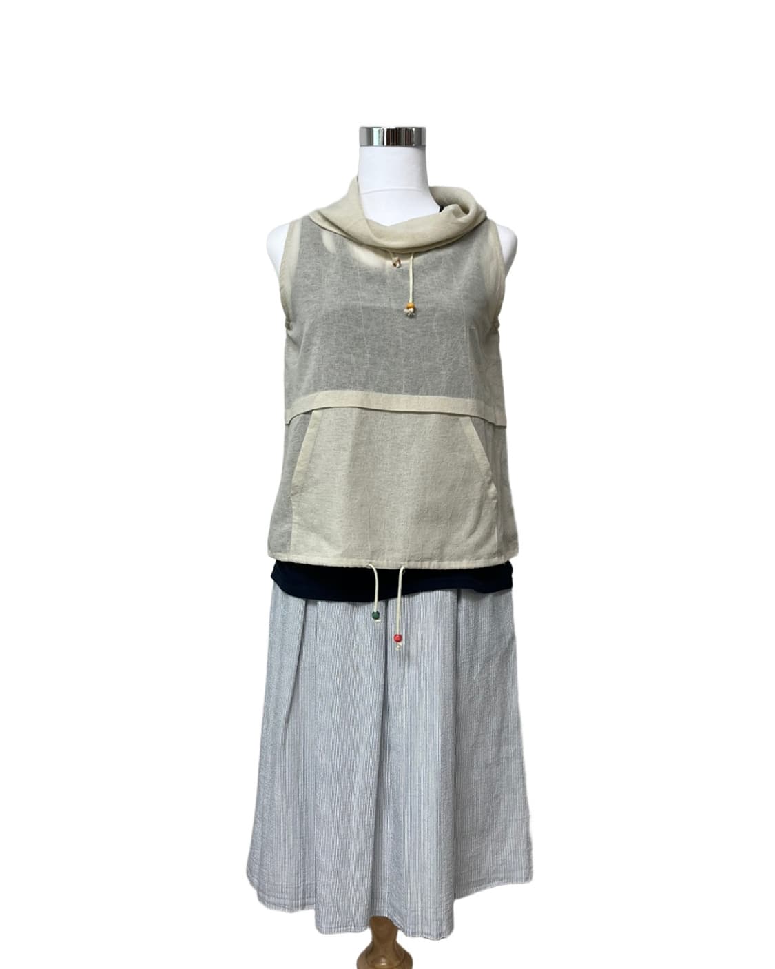 Blue midi stripe skirt 상품이미지5