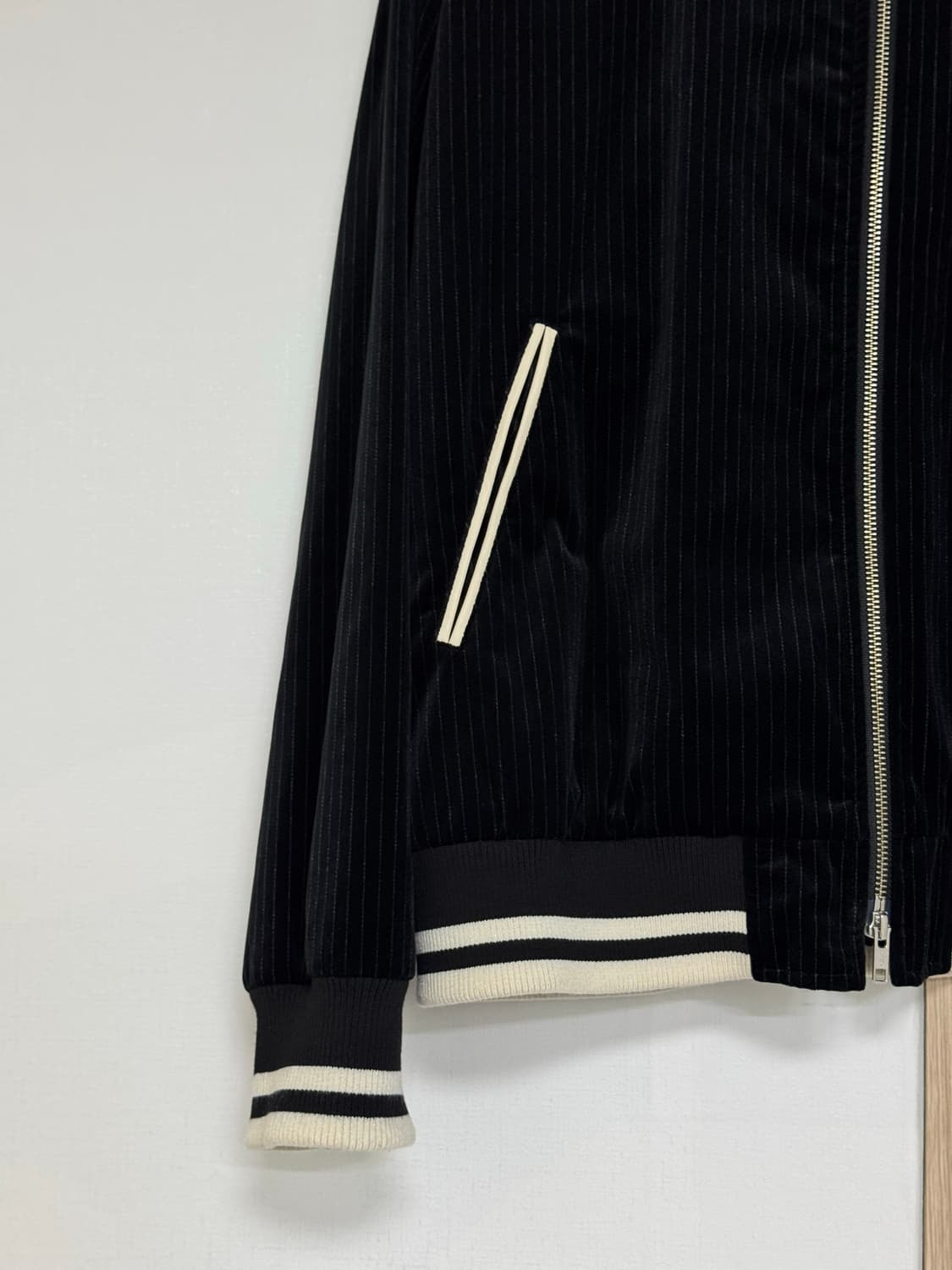 유스 벨벳 스트라이프 트랙자켓[L] 상품이미지3