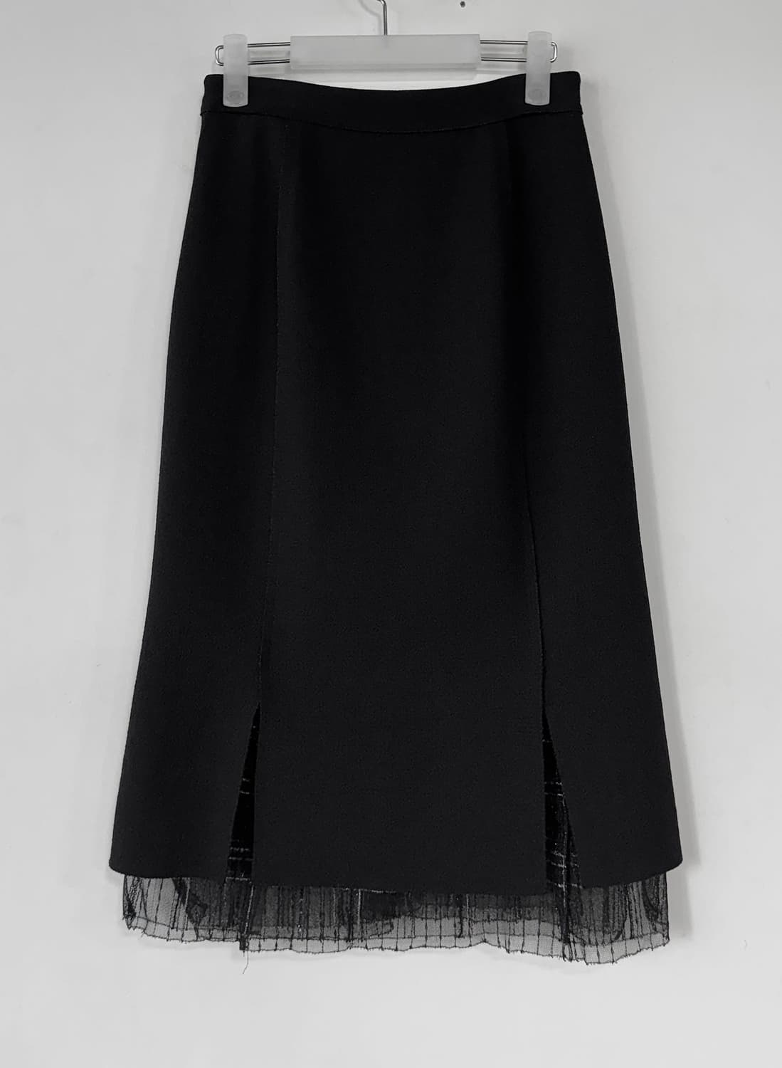 마인 MINE 레이스 블록 슬릿 스커트 상품이미지5