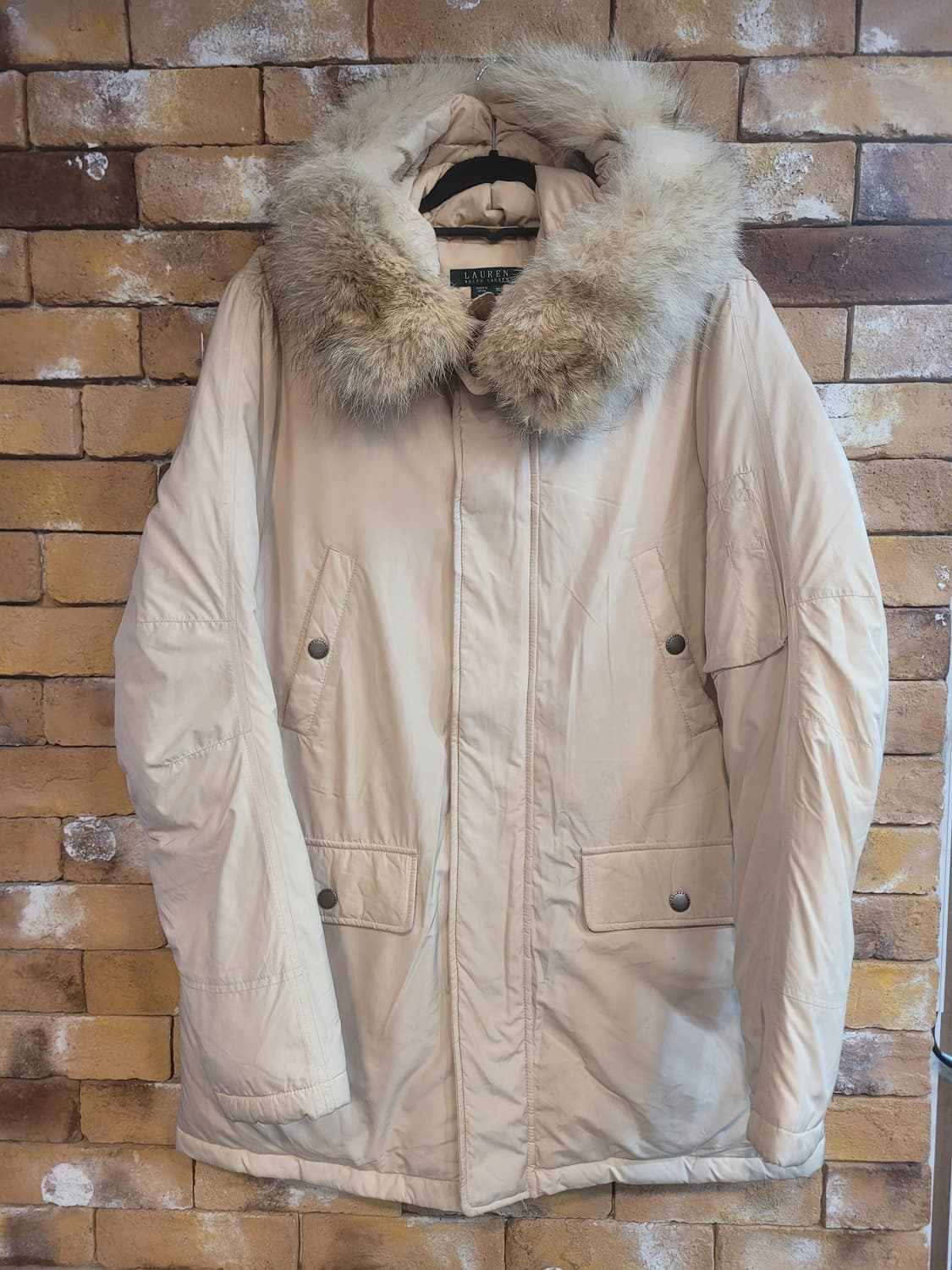 폴로 랄프로렌 코요테 퍼 패딩 M(95) 상품이미지1