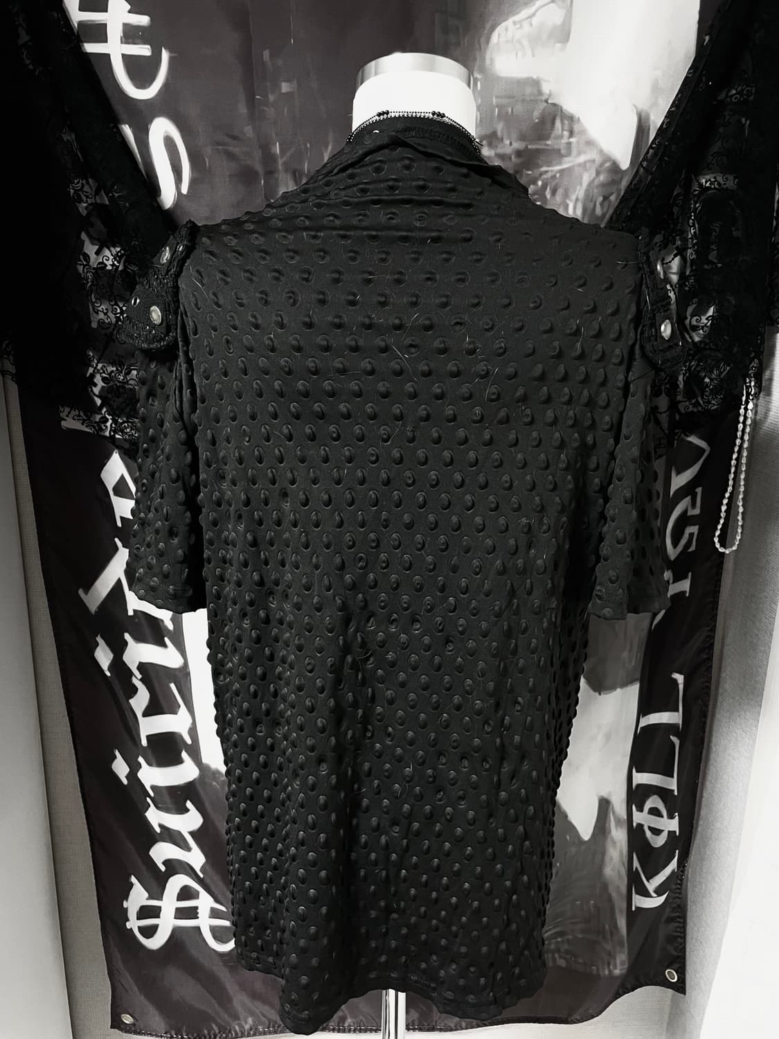 Vkei Emo *Punk Rave* 벨티드 견장 반팔 티셔츠 매드펑크 상품이미지5