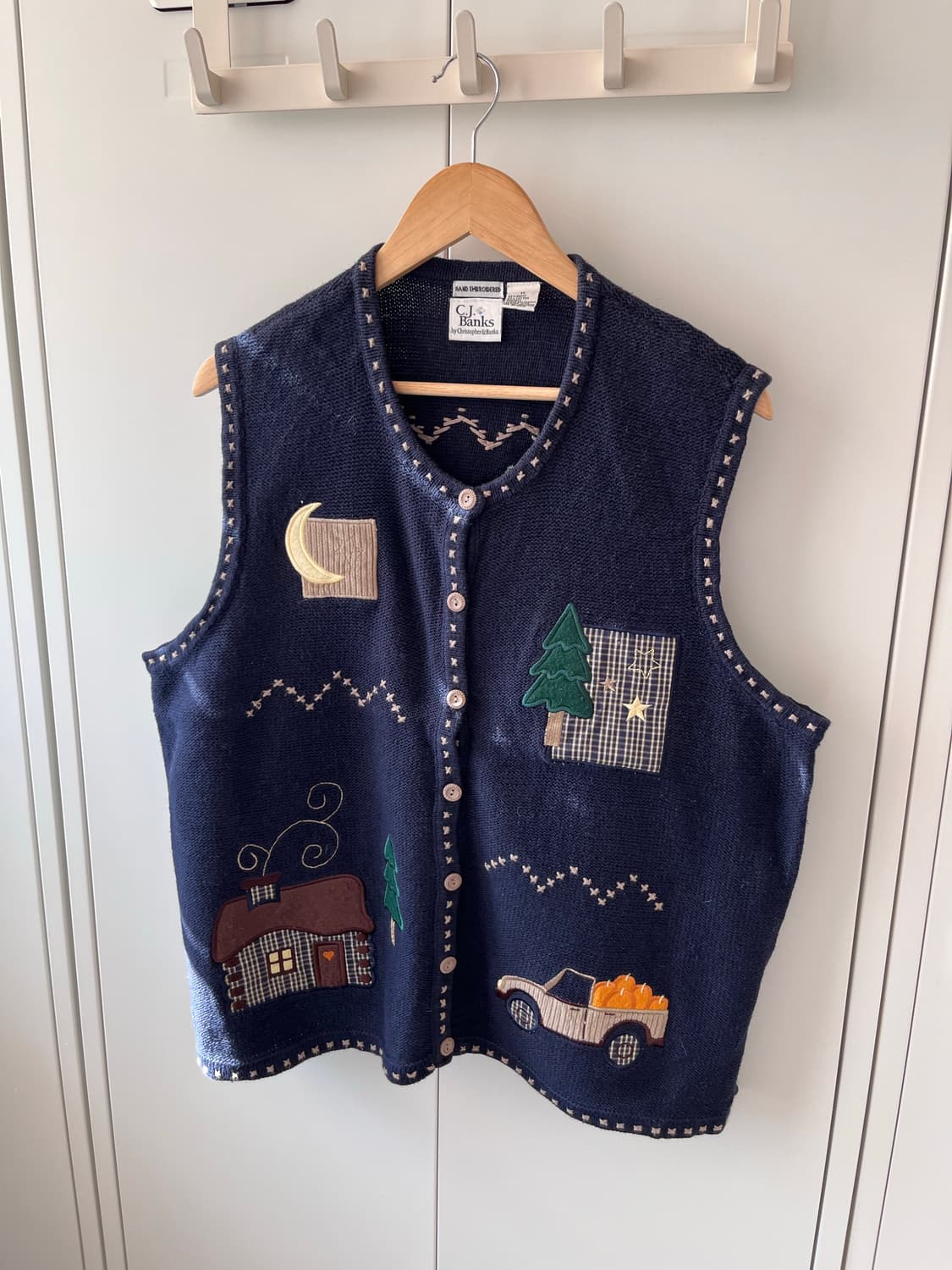 Christopher&Banks 핸드메이드 자수 니트 조끼 상품이미지6
